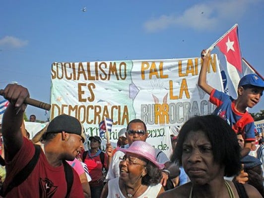 Socialistas libertarios cubanos marcharon este 1° de Mayo por La Habana