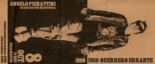 Angelo Pierattini presenta concierto “Guerrero errante (1999-2010), un repaso por mi historia”