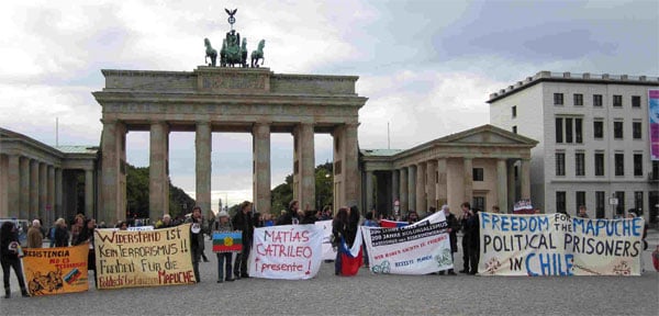 Huelga de hambre presos políticos mapuche: Manifestaciones se hacen extensivas a Berlin, Alemania