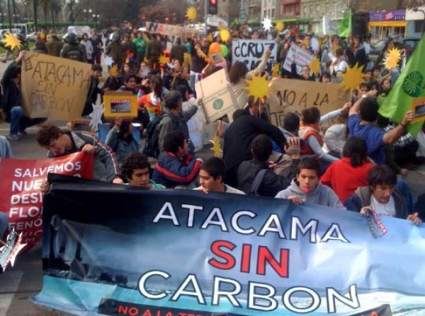 Gran marcha en contra de la Termoeléctrica Castilla en Copiapó