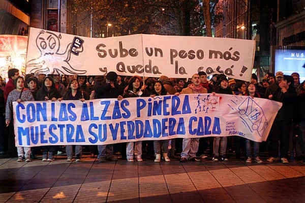 Este lunes nueva marcha contra el alza del Transantiago