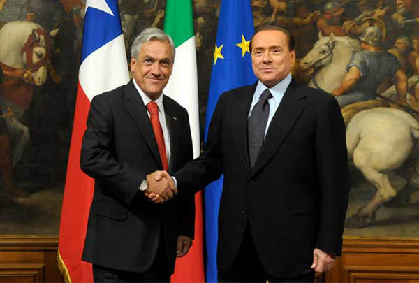 Silvio Berlusconi: El amigo y ejemplo de Piñera