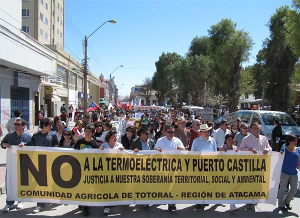 Marcha contra Central Castilla reúne a más de 5 mil personas en Copiapó