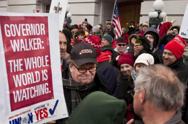 El discurso de Michael Moore en Wisconsin