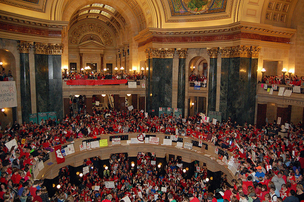 La protesta no para en Wisconsin