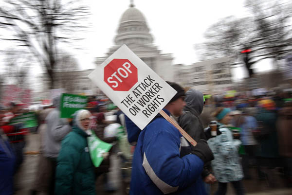 El repliegue de la protesta en Wisconsin