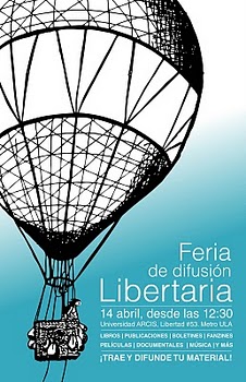 Hoy feria de difusión libertaria en Universidad Arcis