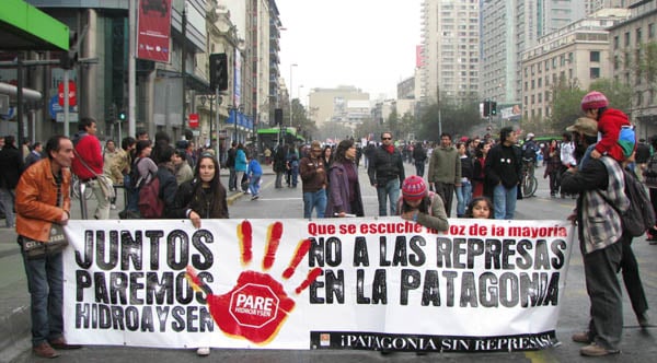Marcha contra HidroAysén para este viernes 10 de junio