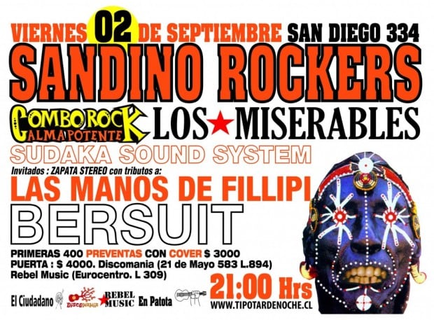 Gana entradas para Sandino Rockers y Los Miserables hoy