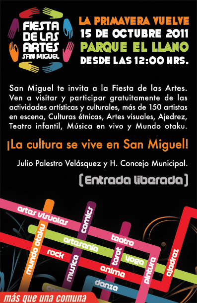15 de octubre: Fiesta de las Artes en San Miguel