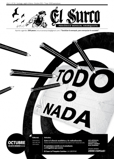 Periódico anarquista «El Surco» imprime 2 mil ejemplares en su número de octubre