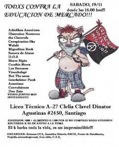Fiesta “Todos contra la educación de mercado”