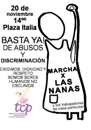 Las nanas marchan hoy para exigir mejoras laborales