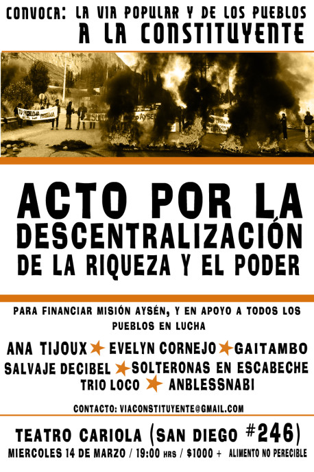 Acto Por la Descentralización de la Riqueza y el Poder