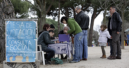 Madrid dice NO a la privatización del agua en referendo ciudadano