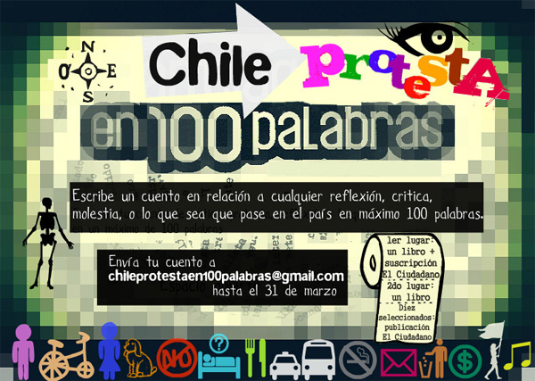 Concurso Chile protesta en 100 palabras