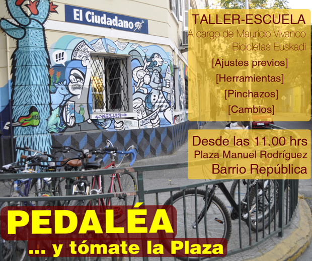 Este sábado: Taller-escuela de cletas en la Plaza Manuel Rodríguez
