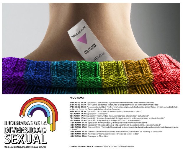 Esta semana: Jornadas de Diversidad Sexual en la Facultad de Medicina de la Universidad de Chile