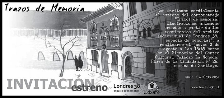 Invitación a lanzamiento del cortometraje “Trazos de memoria”