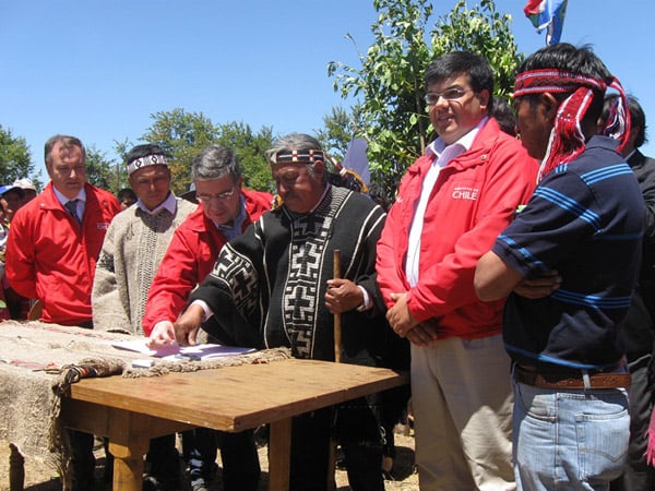 Lonkos mapuches sospechan del Gobierno por carta entregada ante la CIDH que lleva su firma