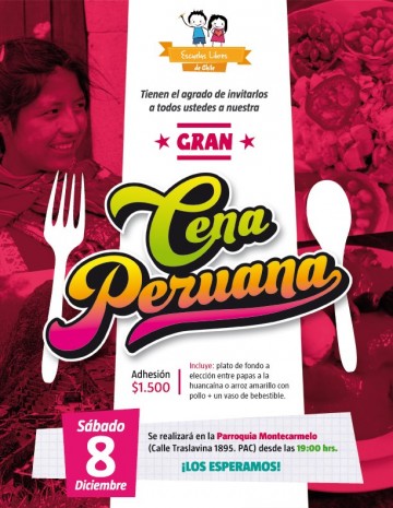 A una cena de fraternidad chileno-peruana invita Escuelas Libres de Chile