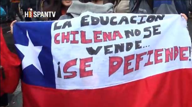 Video de la marcha estudiantil del martes 28 de mayo por Hispan TV