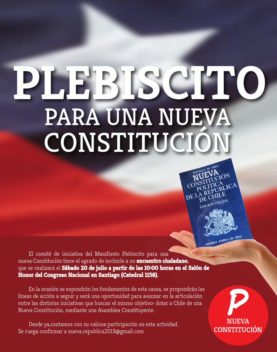 Encuentro Ciudadano Plebiscito para una Nueva Constitución  ( sábado 20 de julio )