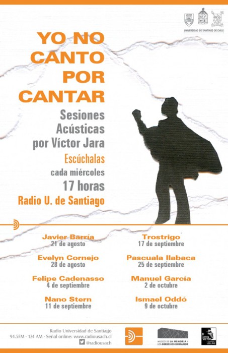 Cantautora Evelyn Cornejo rinde homenaje a Víctor Jara en Radio U. de Santiago