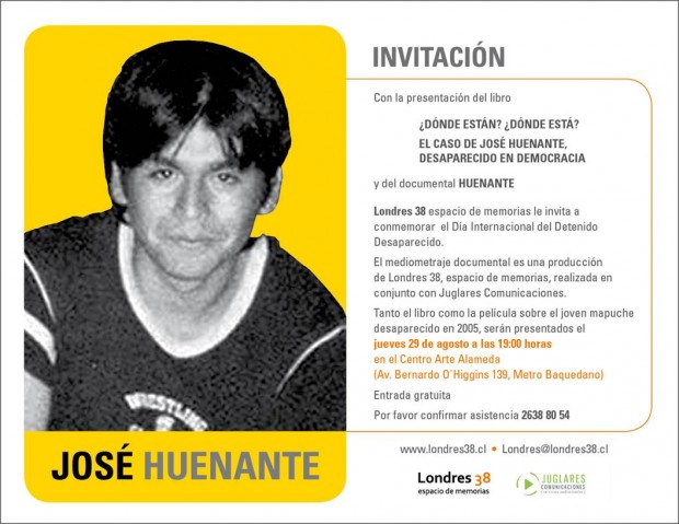 Presentan libro y mediometraje documental sobre José Huenante, detenido desaparecido en democracia