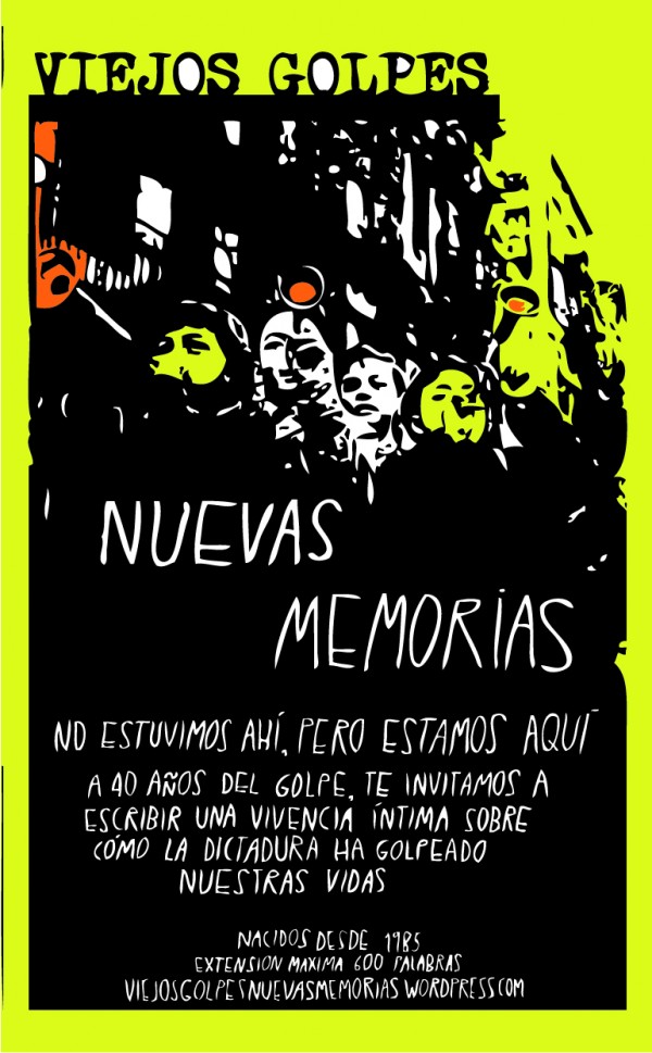 «Viejos golpes, nuevas memorias», iniciativa invita a jóvenes a enviar relatos sobre el Golpe