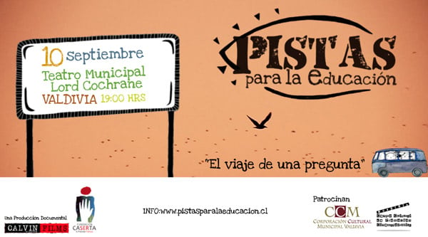 Martes de película gratis en Valdivia: «Pistas para la Educación, el viaje de una pregunta”