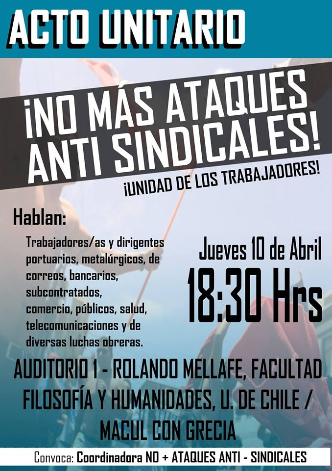 Santiago: Foro contra los despidos y ataques anti sindicales