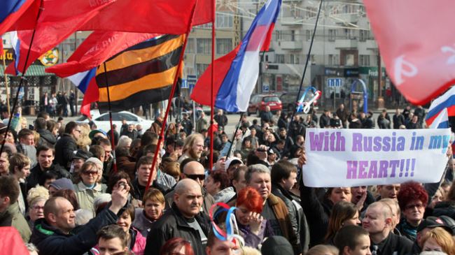 Manifestaciones en Donetsk en apoyo a las autodefensas antifascistas