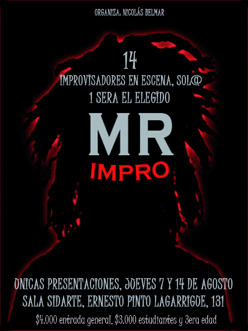 «Mr Impro» con un elenco de 14 improvisadores en teatro SIDARTE
