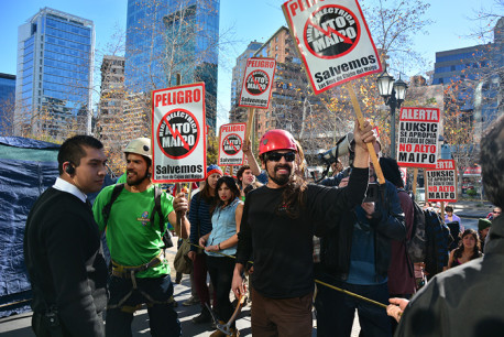 Exitosa marcha contra proyecto hidroeléctrico Alto Maipo