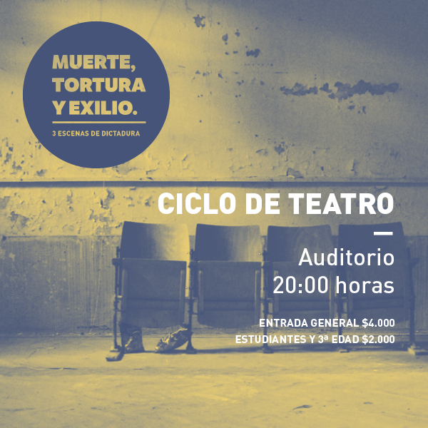 Museo de la memoria presenta ciclo teatral: «Muerte, tortura y exilio:tres escenas de la dictadura»