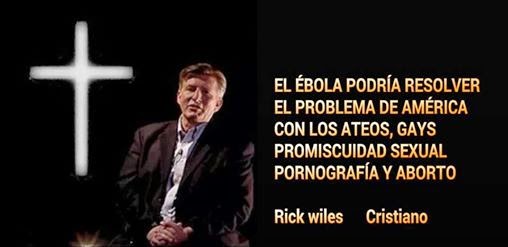 Según Pastor Cristiano: «Ébola es una nueva plaga contra Ateos y Homosexuales» 