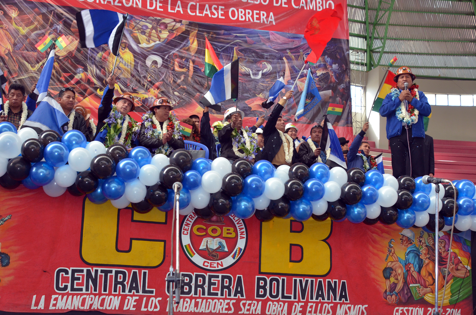 Central Obrera Boliviana anuncia movilización para reelección de Evo Morales