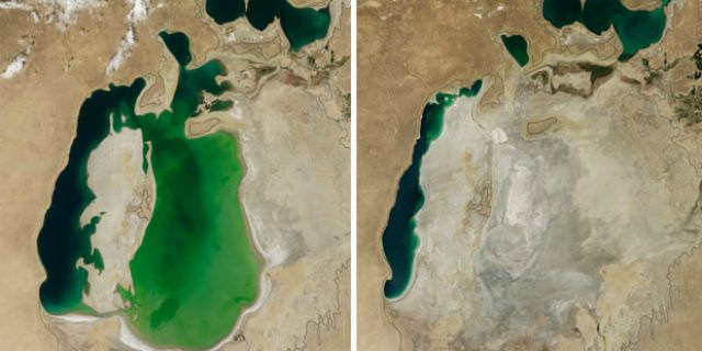 El mar Aral desaparece