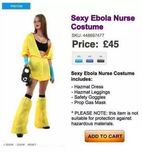 Impresentable chispeza mercantil: Venden disfraz de enfermera de ébola sexy