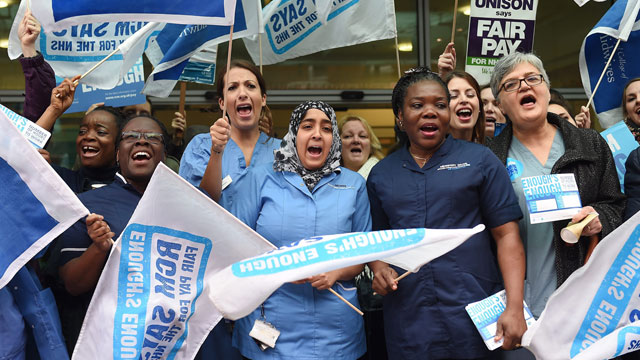400.000 trabajadores y trabajadoras del sector sanitario británico se van a huelga