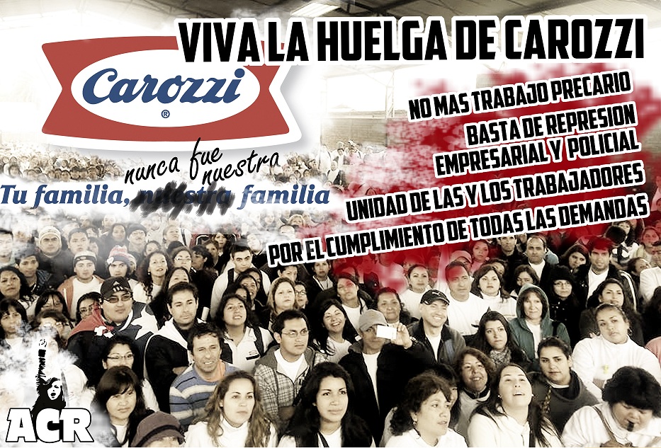 Termina huelga de trabajadores de la empresa Carozzi