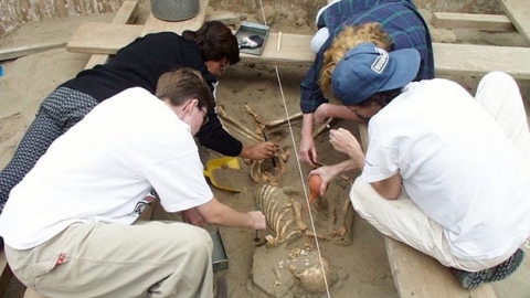 Hallan esqueletos de niños sacrificados hace 600 años en Perú