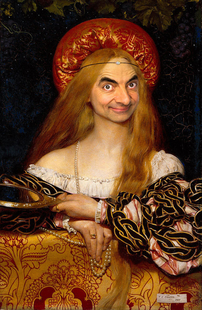 Artista digital modifica retratos históricos con la cara de Mr. Bean. ¡El resultado es genial!