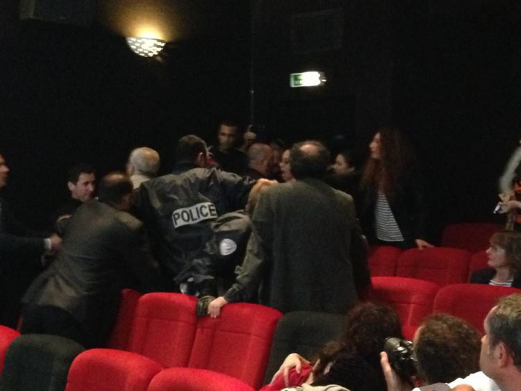 Activistas Pro-Palestina interrumpieron la noche de ayer Festival de Cine Israelí celebrado en Francia