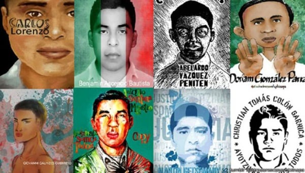 Los rostros de los 43 normalistas desaparecidos