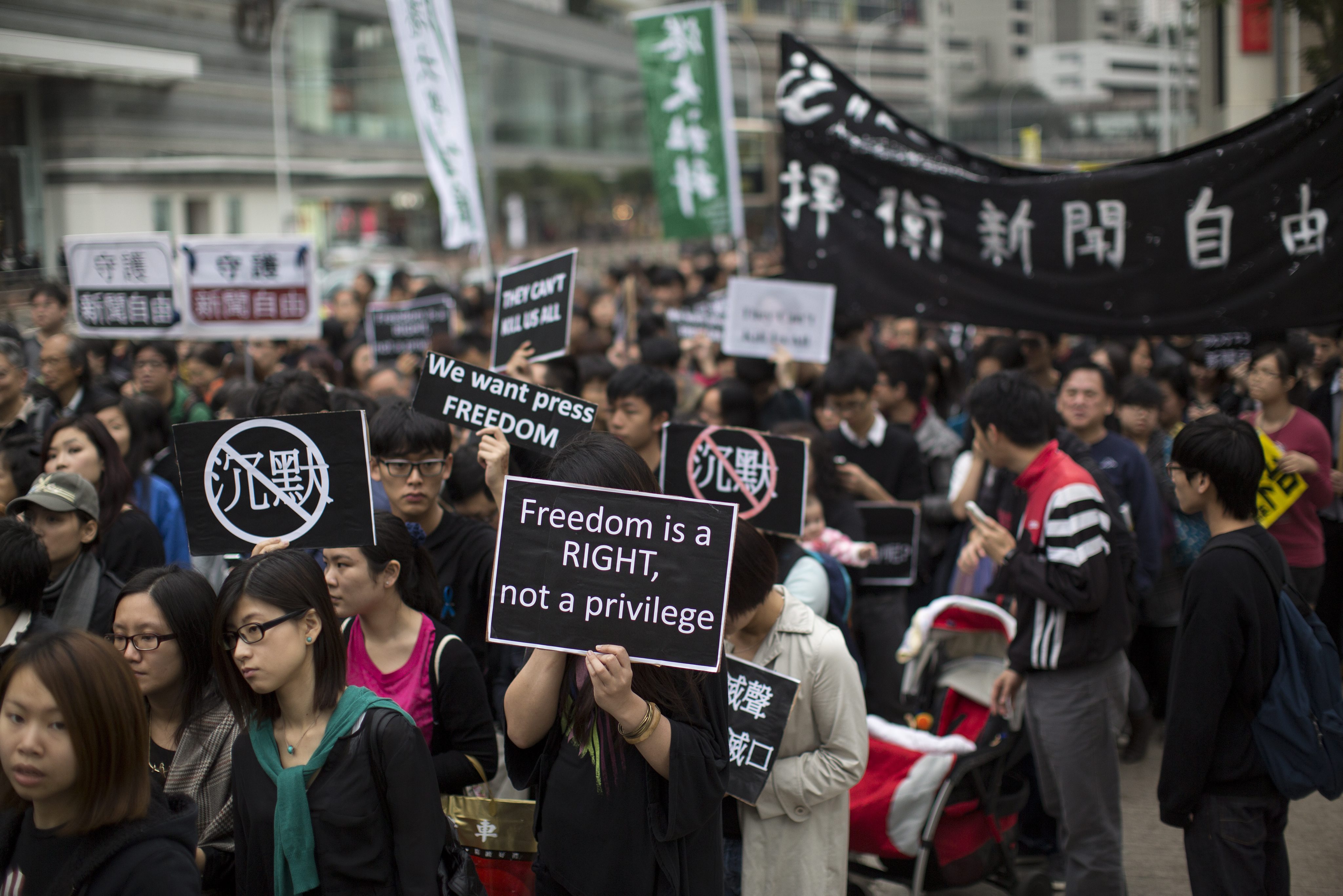 Seis manifestantes detenidos en Hong Kong