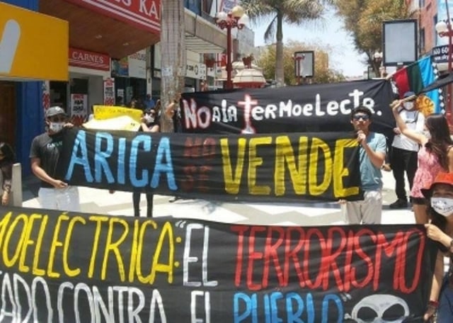 Arica contra la contaminación: Emplazan a Bachelet a revocar termoeléctrica Cerro Chuño