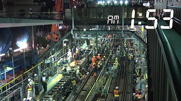 Video: 1.200 japoneses construyen un tramo de metro en cuestión de horas