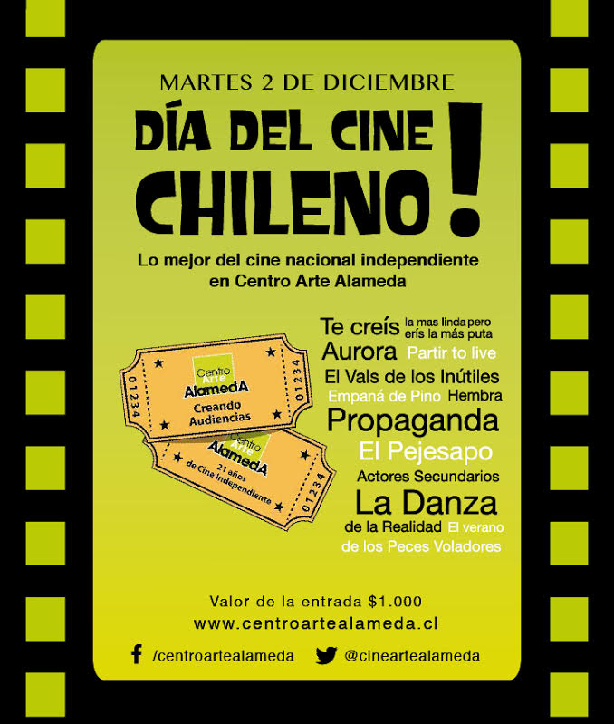 Centro Arte Alameda con programación especial e independiente nen el Día del Cine Chileno